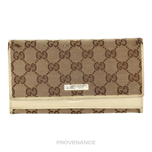 🔴 Gucci Long Wallet - GG Canvas White - Picture 1 of 10